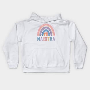 Maestra - Spanish teacher latina - bilingual teacher Kids Hoodie